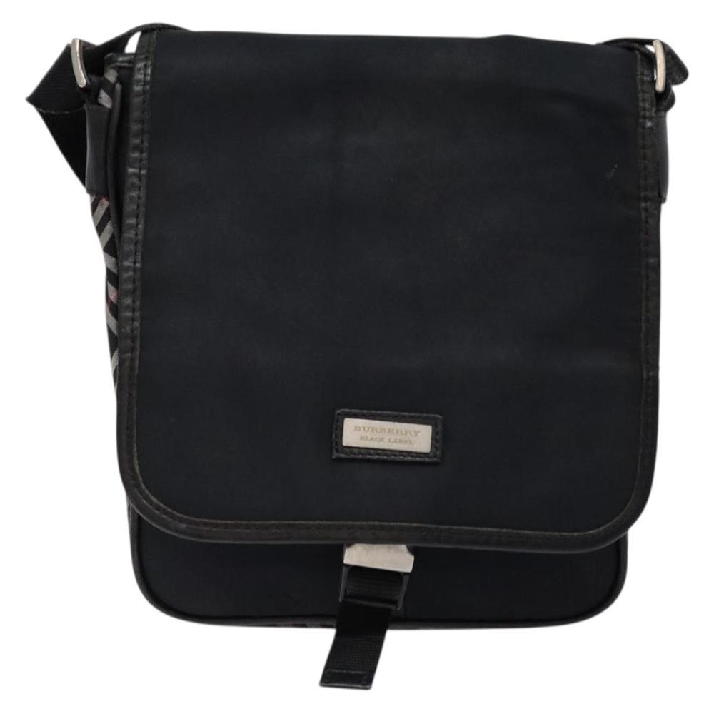 BURBERRY Black Label Shoulder Bag Nylon Black Silver Auth bs28327 - Picture 13 of 16